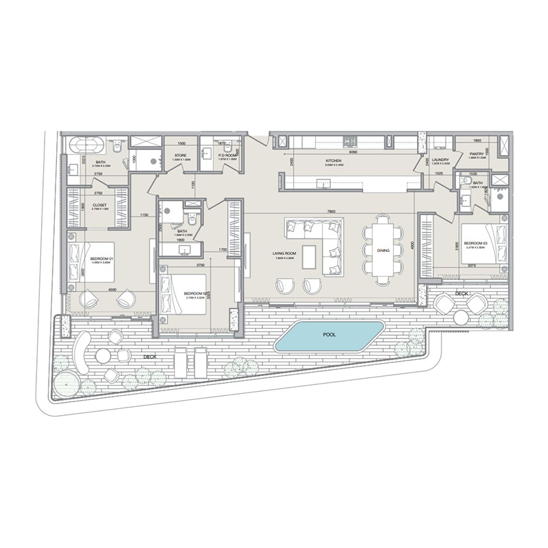 3 Bedroom Penthouse